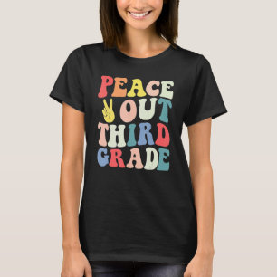Camiseta El Retro Pastel de 3er Grado de Paz Feliz Día Ou