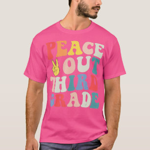 Camiseta El Retro Pastel de 3er Grado de Paz Feliz Día Ou