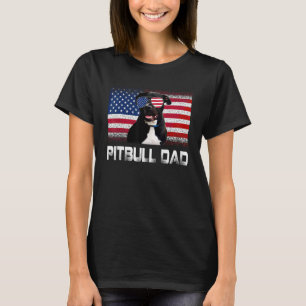 Camiseta El retro Pitbull Dad Dueño de Perro Día de los Pad