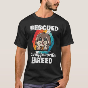 Camiseta El Retro Rescatado Es Mi Propio Perro Animal De Ra