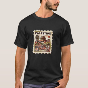 Camiseta El retro retro del diseño de estampado de Palestin