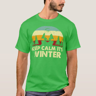 Camiseta El Retro Santa Claus mantiene la calma en su invie