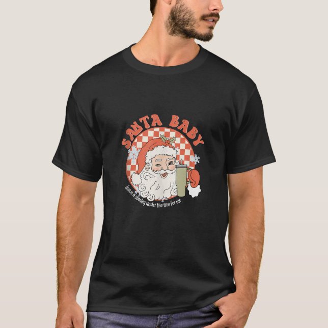 Camiseta El Retro Santa Me Deja Un Estanque Bajo El Árbol (Anverso)