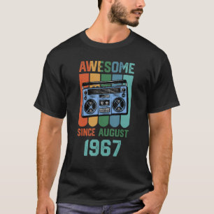 Camiseta El retro vintage asombroso desde agosto de 1967