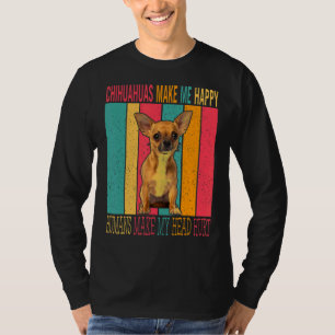 Camiseta El retro vintage Chihuahuas hace felices a los hum
