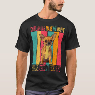Camiseta El retro vintage Chihuahuas hace felices a los hum