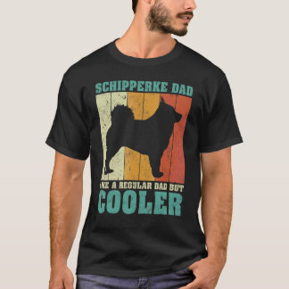 Camiseta El Retro Vintage De Los Hombres Schipperke Papá Co