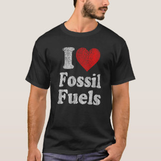Camiseta El retro vintage me encanta los combustibles fósil