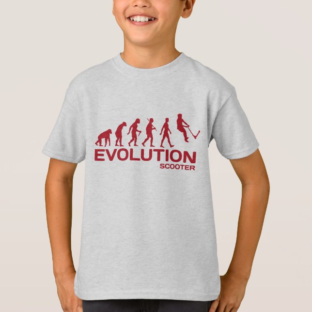 Camiseta El retroceso de la EVOLUCIÓN de la VESPA del truco (Anverso)