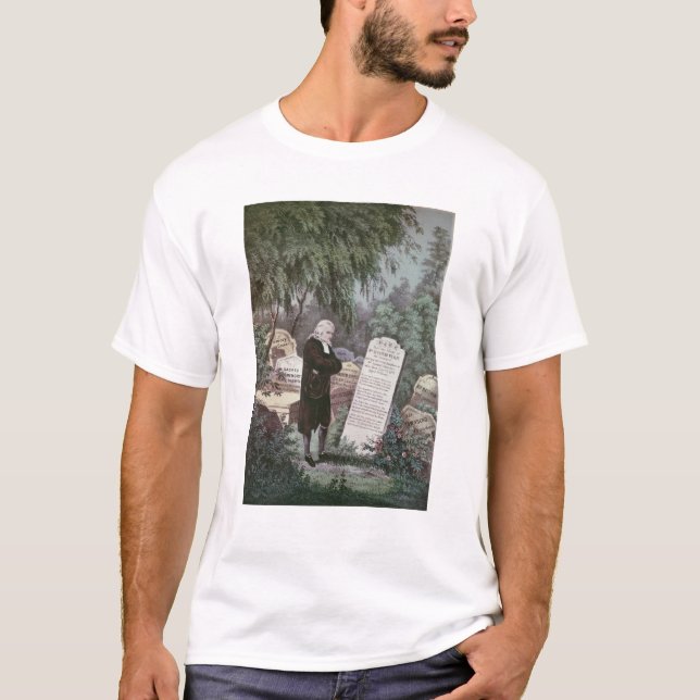 Camiseta El Rev. John Wesley que visita el sepulcro de su (Anverso)