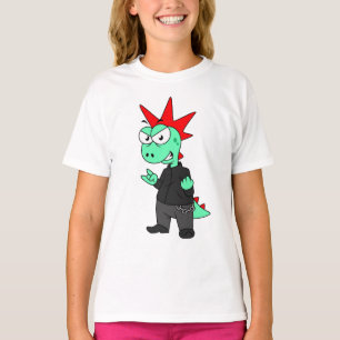 Camiseta El Rex De Tyrannosaurus Se Vestió Como Un Punk.