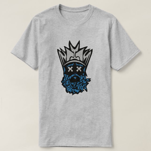 Camiseta El rey barbudo Carolina Panthers Colorway (Diseño del anverso)