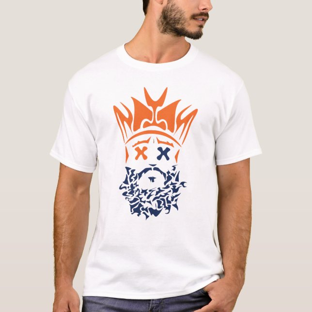 Camiseta El rey barbudo Denver Broncos Colorway (Anverso)