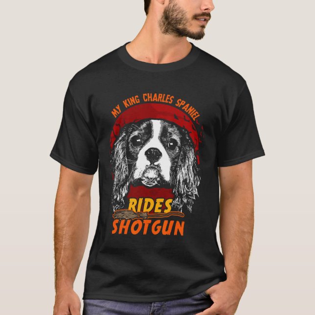 Camiseta El rey Charles Spaniel conduce a una divertida Hal (Anverso)
