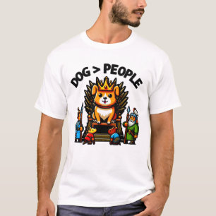 Camiseta El rey Corgi se sienta en el trono
