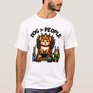 Camiseta El rey Corgi se sienta en el trono