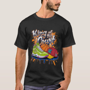 Camiseta El Rey de la Corte de Baloncesto Streetwear Gráfic