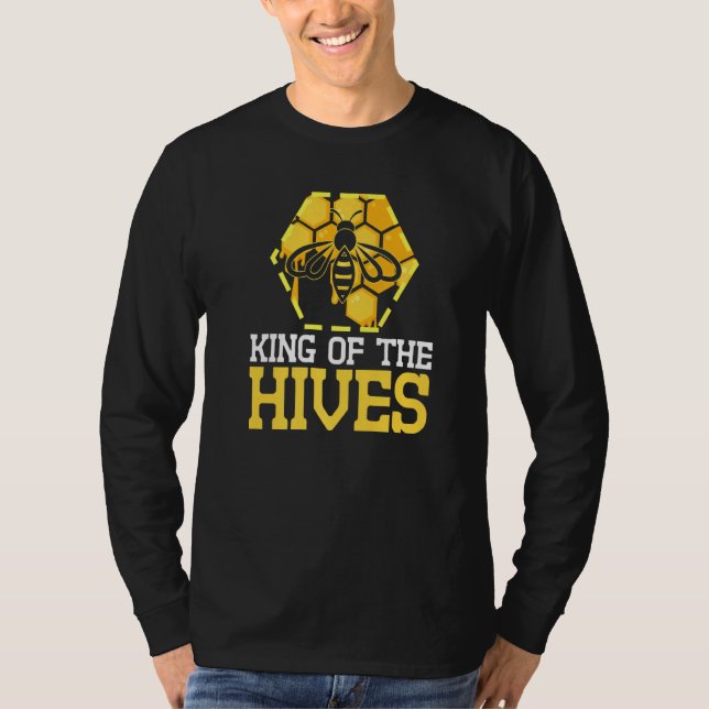 Camiseta El Rey De La Hive Honey Beehive Honeycomb Stingles (Anverso)