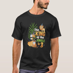 Camiseta El rey de la jungla es el zoológico de los 3 cumpl