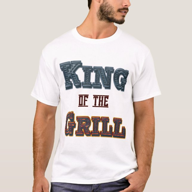 Camiseta El rey de la parrillada cómico cocinero de barbaco (Anverso)