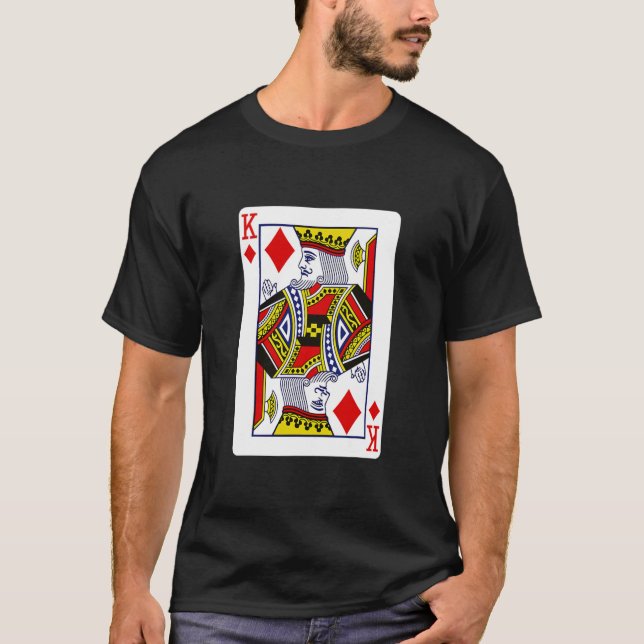 Camiseta El rey de los diamantes jugando cartas disfraz de  (Anverso)