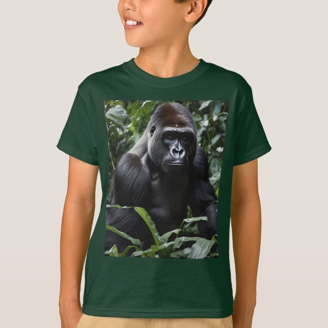 Camiseta El rey del gorila de medianoche: Monarca del bosqu (Anverso)