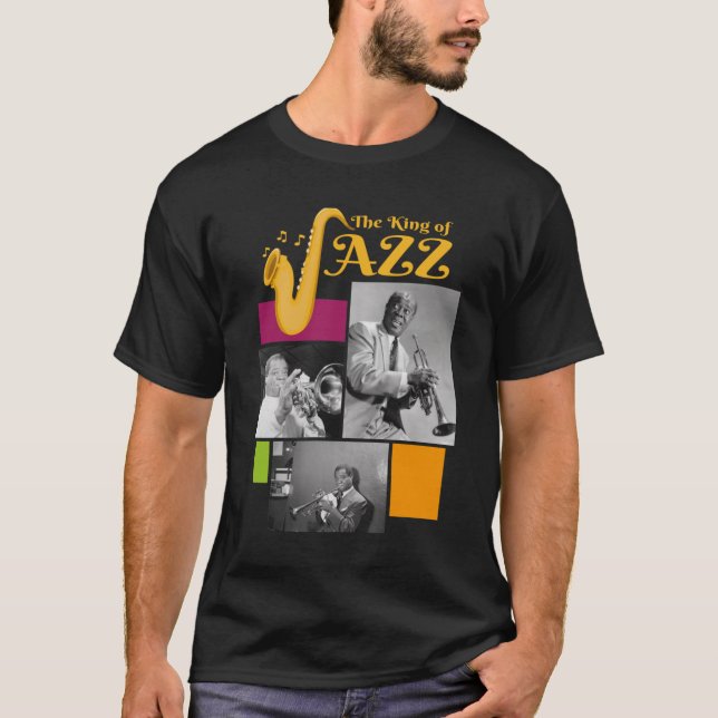 Camiseta El Rey del Jazz Louis Armstrong (Anverso)