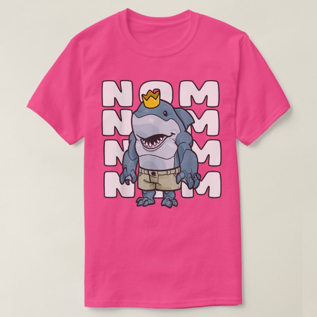 Camiseta El Rey del océano: El bebé de tiburones hambriento (Diseño del anverso)