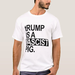 Camiseta El Rey del Pañal Trump Es Un Cerdo Fascista (negro