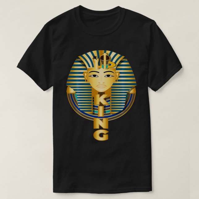 Camiseta El Rey Faroah Negro Egipto (Diseño del anverso)