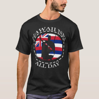 Camiseta El rey Kamehameha Hawaiian Flag del sol naciente