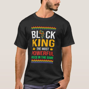 Camiseta El Rey Negro Del Ajedrez La Pieza Más Poderosa En
