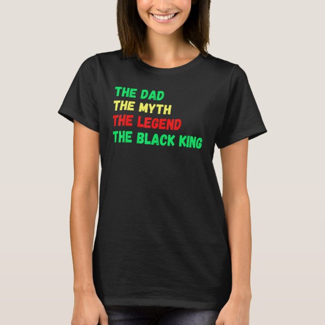Camiseta El Rey Negro La leyenda del mito de papá Melanin P (Anverso)