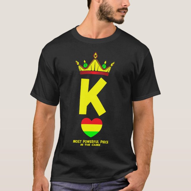 Camiseta El Rey Negro La Pieza Más Poderosa Del Juego Jun (Anverso)