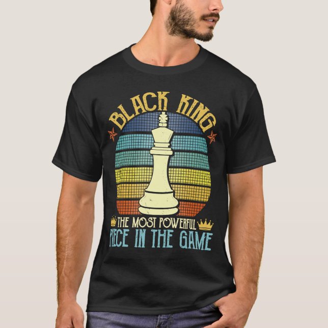 Camiseta El Rey Negro la pieza más poderosa en juego africa (Anverso)