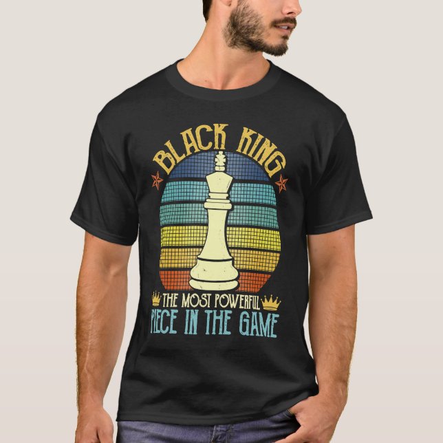 Camiseta El Rey Negro la pieza más poderosa en juego africa (Anverso)