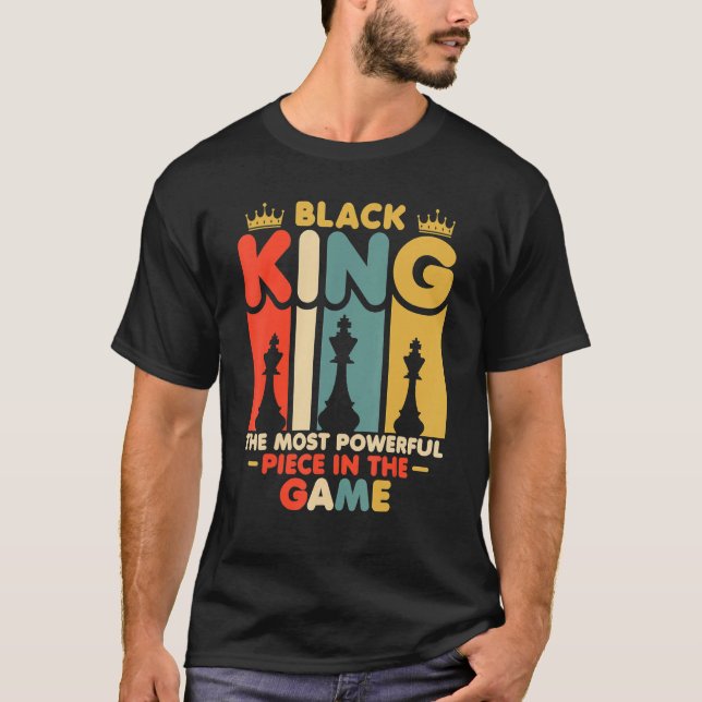 Camiseta El Rey Negro La Pieza Más Poderosa En Los Hombres  (Anverso)