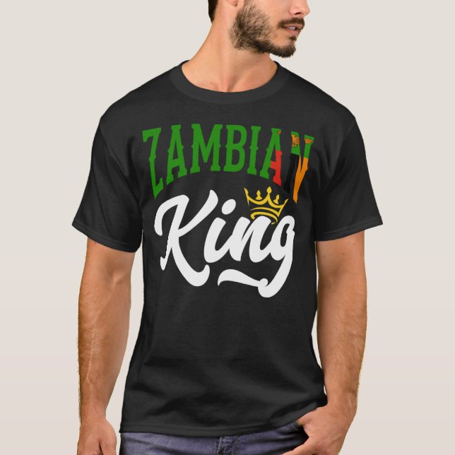 Camiseta El rey zambiano Zambia Bandera zambiana (Anverso)