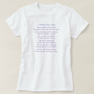 Camiseta El rezo de una esposa militar, me da la grandeza