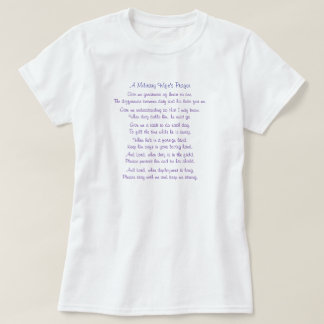Camiseta El rezo de una esposa militar, me da la grandeza