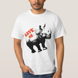 Camiseta El rinoceronte de la silueta del vector me ahorra