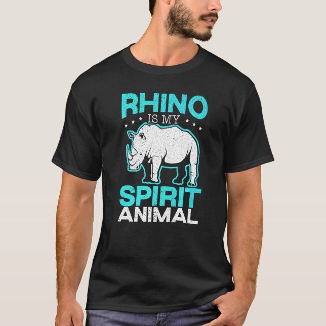 Camiseta El Rinoceronte Es Mi Espíritu Animal Rhinocerus Wi (Anverso)
