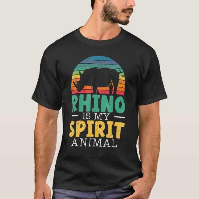 Camiseta El Rinoceronte Es Mi Espíritu Animal Rhinocerus Wi (Anverso)