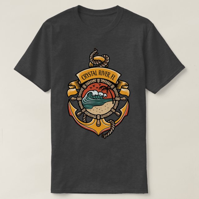 Camiseta El río Crystal Florida La Costa Oeste Playas en ba (Diseño del anverso)