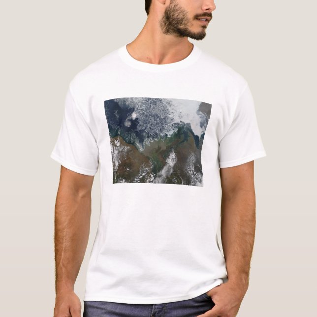 Camiseta El río Mackenzie se vacía en la bahía de Mackenzie (Anverso)