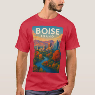 Camiseta El río Otoño de Boise y la cúpula del Capitolio so