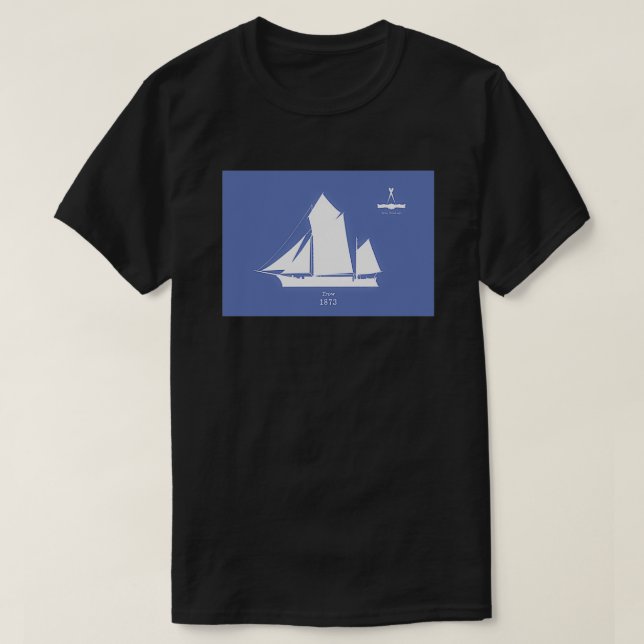 Camiseta El río Severn Trow en azul 1 (Diseño del anverso)