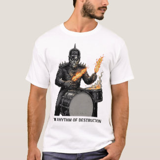 Camiseta "El Ritmo de la Destrucción" Baterista de Fuego Me