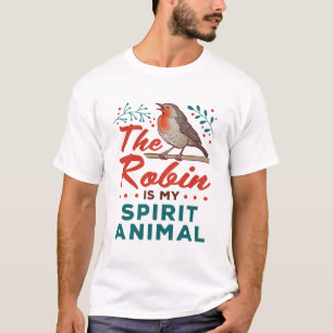 Camiseta El Robin Es Mi Ave Animal De Espíritu Amante Birde