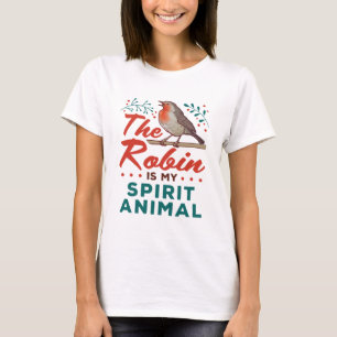 Camiseta El Robin Es Mi Ave Animal De Espíritu Amante Birde